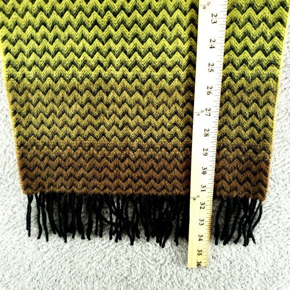 100% Cashmere Scarf Multicolor Gradient 64 X 13 Made in Scotland British Flag - Picture 11 of 13
